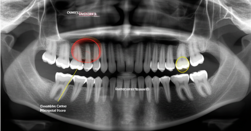 AI analyzing dental X-ray